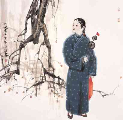 李乃蔚 2002年作 纸风车 镜心